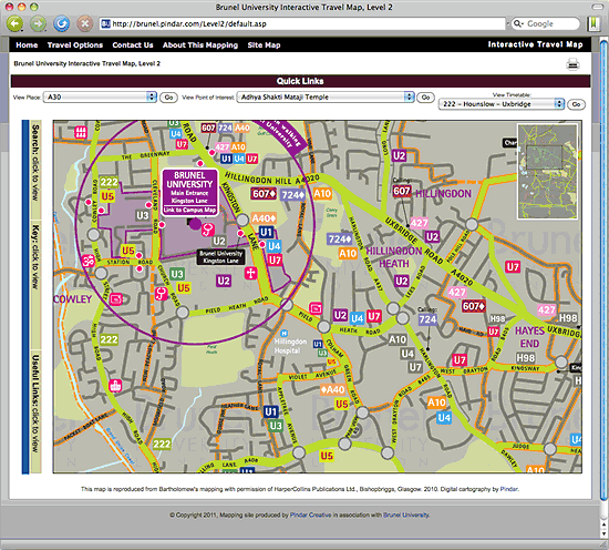 Brunel University map