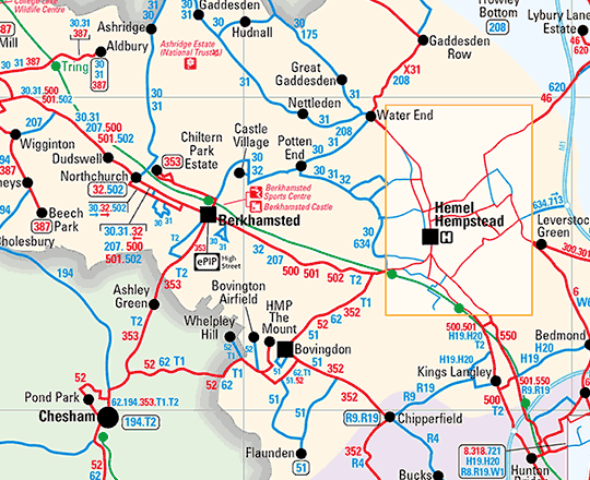 Hertfordshire Network map