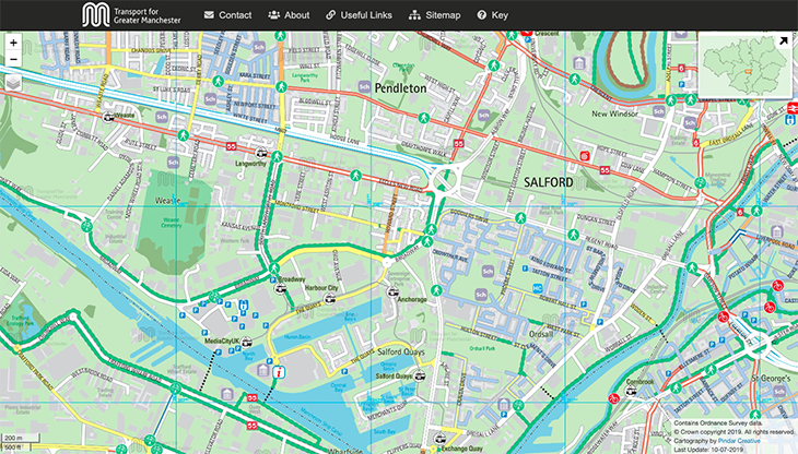 Greater Manchester Interactive Cycle Map update their website