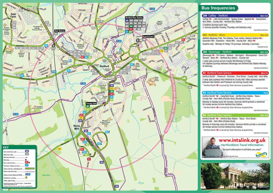 Hertfordshire County Council 'Travel To' Leaflet and Wall chart templates
