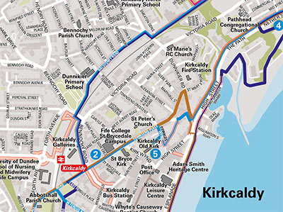 View the Cycle Map for Kirkcaldy and Surrounding Area