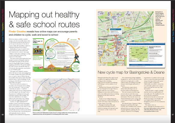 Double spread active travel directory