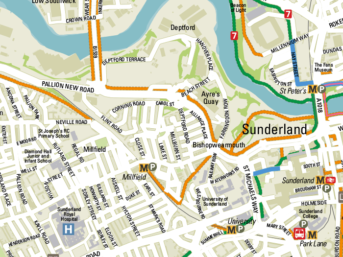 new printed map aimed at boosting active travel across Sunderland