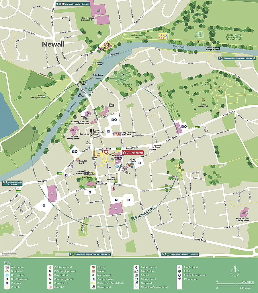 Otley Market Place Map