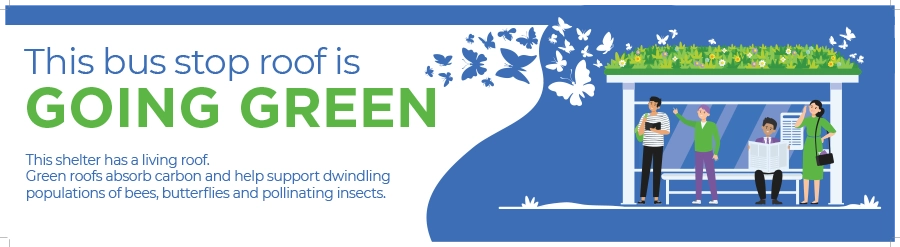 Poster example – bus shelter living roof initiative