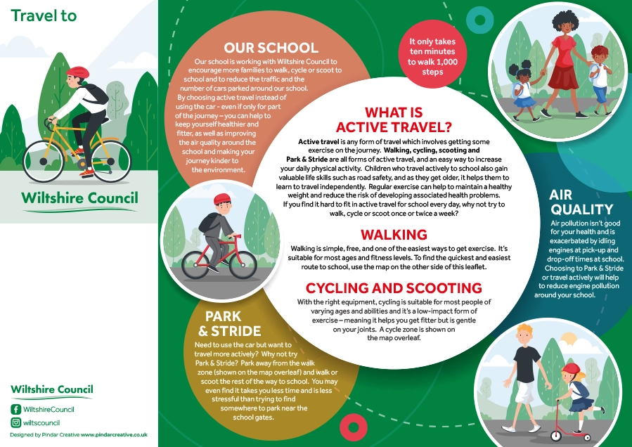 Leaflet template design example – workplace