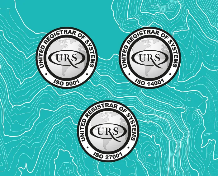 Pindar Creative announces the renewal of ISO 9001, ISO 14001 and ISO 27001 certifications, certified by URS, reflecting our commitment to quality, sustainability and data security in cartography and travel information publicity.