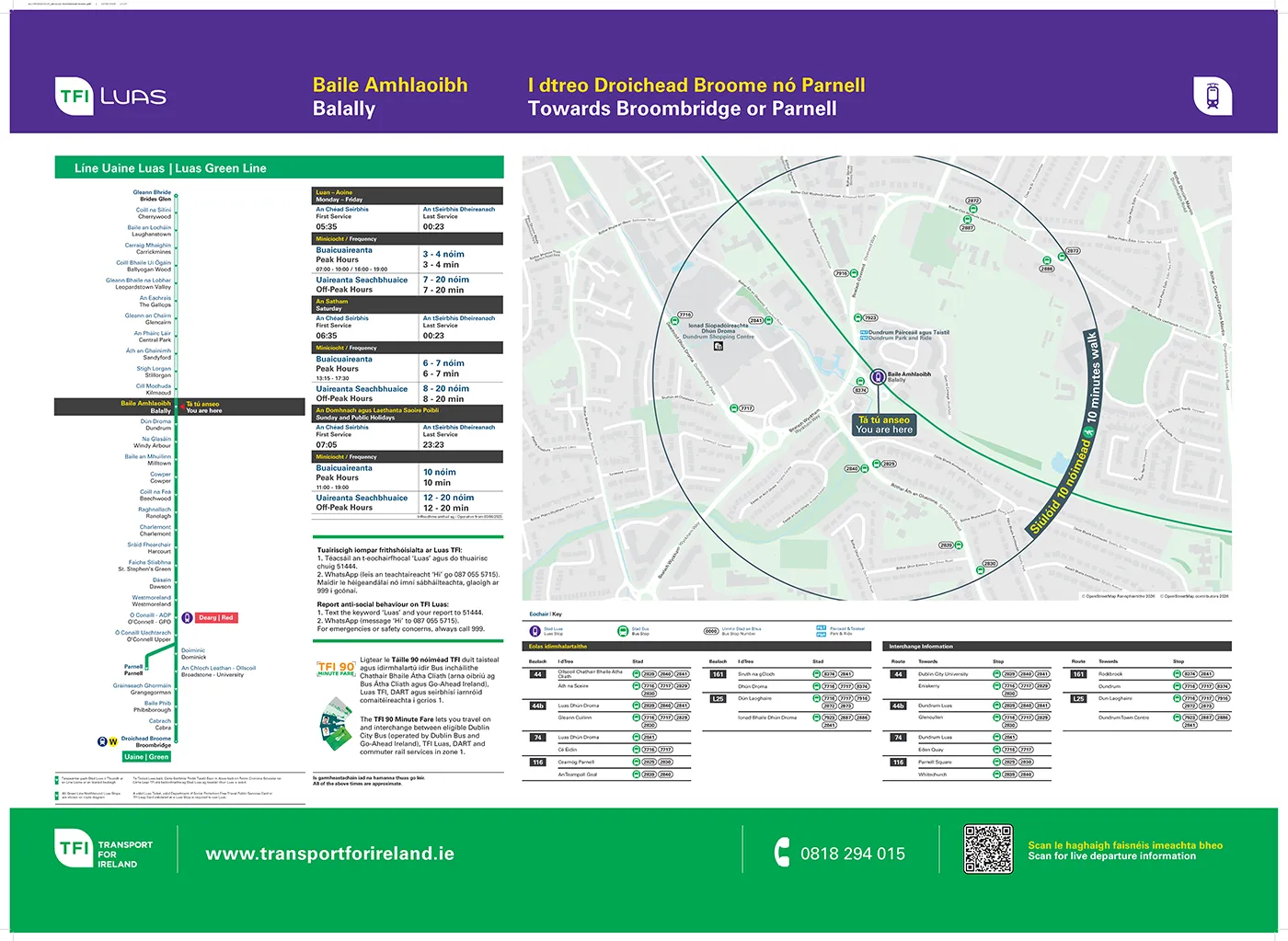 Onward travel poster design for Dublin’s Luas network