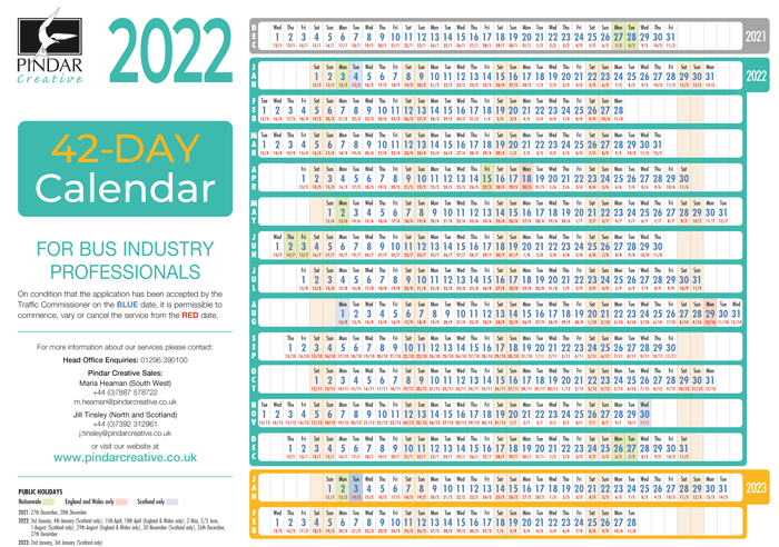 Download the 2022 42-day calendar