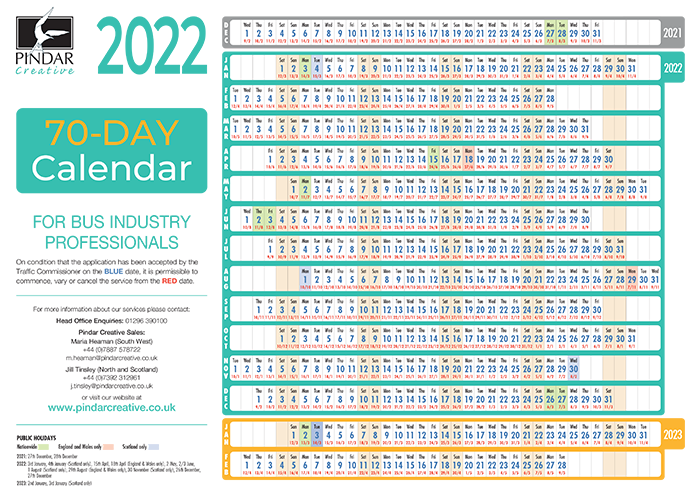 Download the 2022 70-day calendar