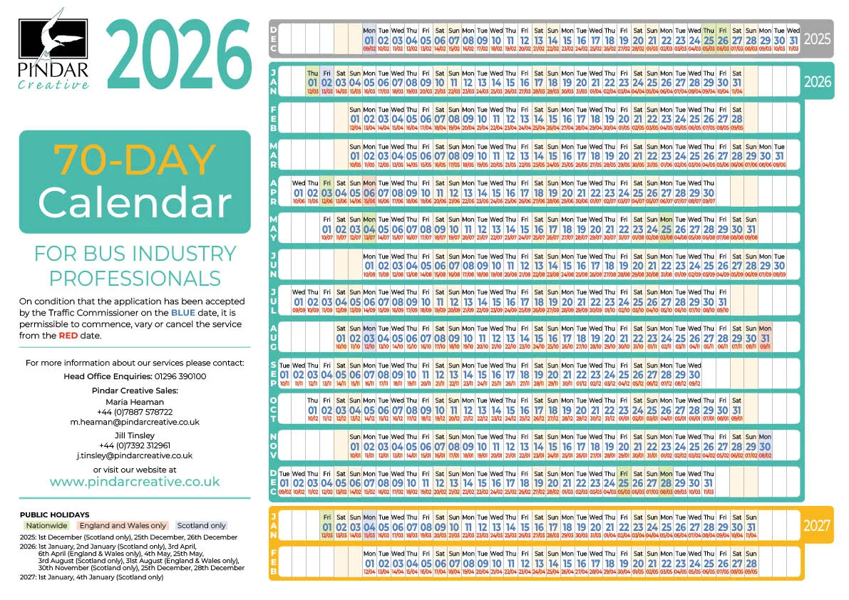 Download the 2026 70-day calendar