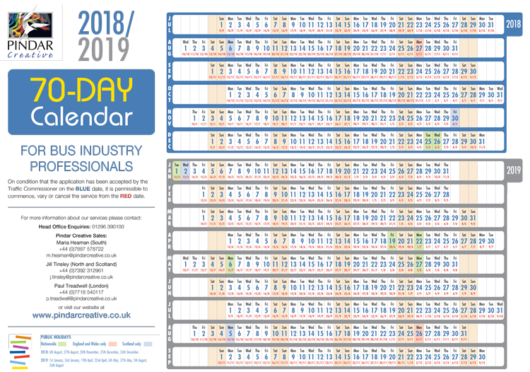 Download the 2018 70-day calendar