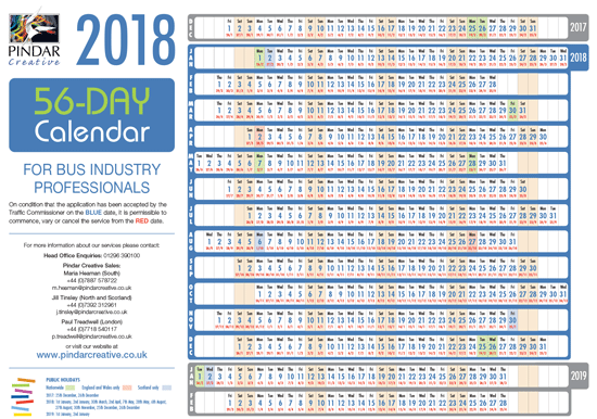 Download the 2018 56-day calendar