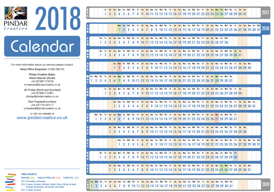 Download the 2018 calendar