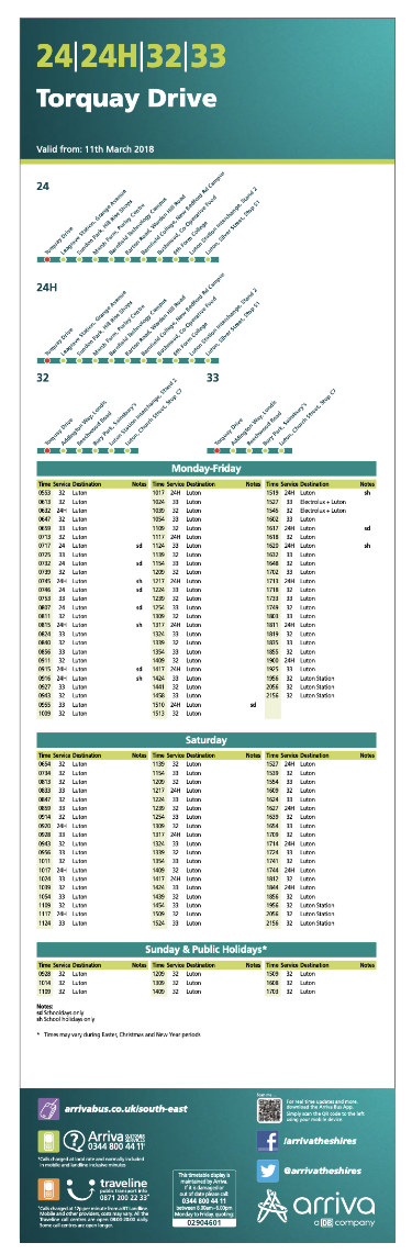 Arriva bus stop panel created with MARI