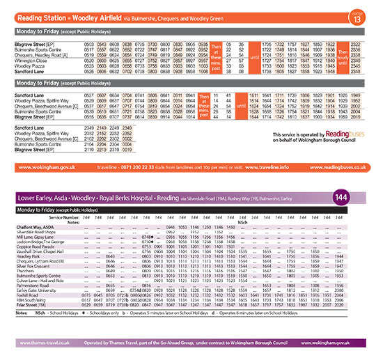 Timetable Data Sample Designs