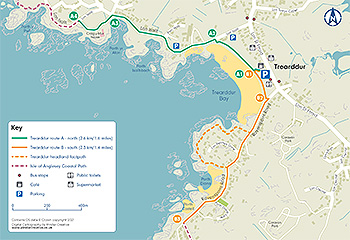 Walking maps for Oriel Môn gallery, Anglesey